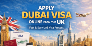 Apply Dubai visa online from the UK with easy UAE tourist visa process, featuring London